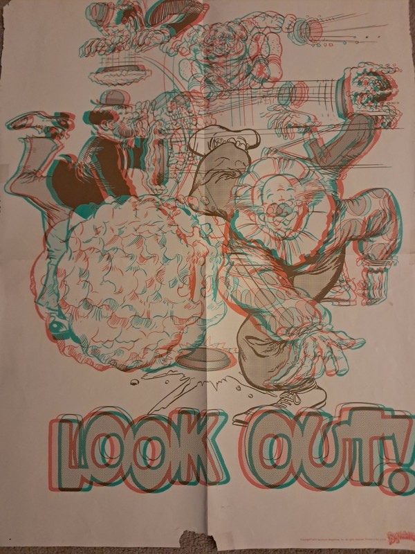 1979 Dynamite Magazine 3D Clown Poster