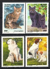 FRANCE 3283/86 CHATS ET CHIENS, 1999, NEUFS xx, TB