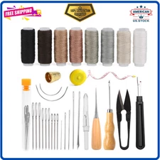 BAGERLA Heavy Duty Upholstery Repair Kit with Awl, Needles, Thread for DIY