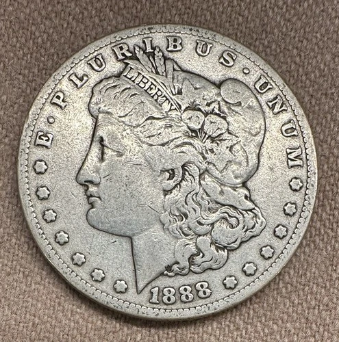 1888 S Morgan Silver Dollar $1 F Fine PROBLEM FREE GREAT DEAL