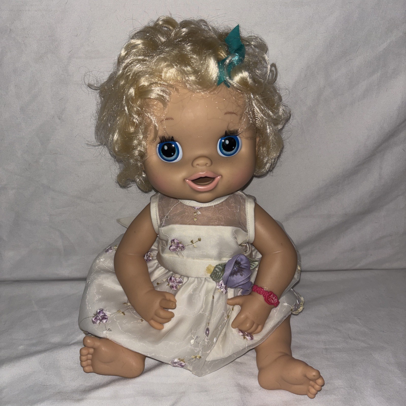 2010 My  Baby Alive Hasbro Blonde Doll Interactive Works Tal