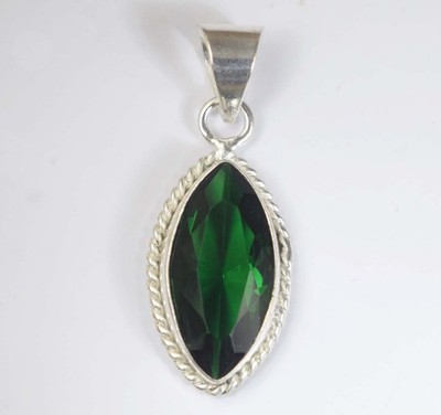 9.30 Ct Natural Marquise Green Tsavorite Garnet Gemstone AGI Certified Pendant