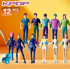 12pcs/Set Kpop Demon Hunters Action Figure Toy Derpys Tiger Rumi Mira Zoey Sussy