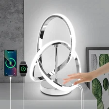 Modern Spiral Table Lamps, LED Modern Table Lamp, Chrome Decor Bedside Light ...