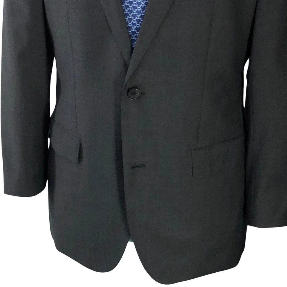Hugo Boss Suit Mens 40R Drop 4 The Jam75/Sharp3 Gray Wool Two Piece Classic - Image 4 of 4