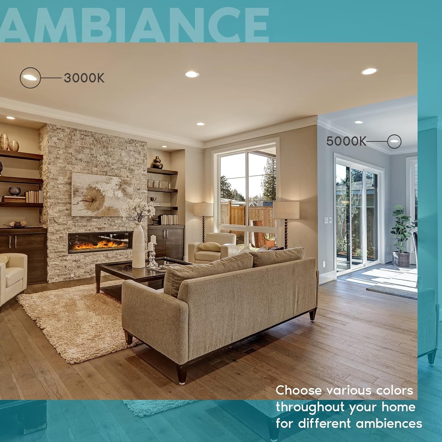 LUXRITE 8" 1800lm Ultra Thin LED Recessed Light 23W 5 Color Dimmable CRI90 S11