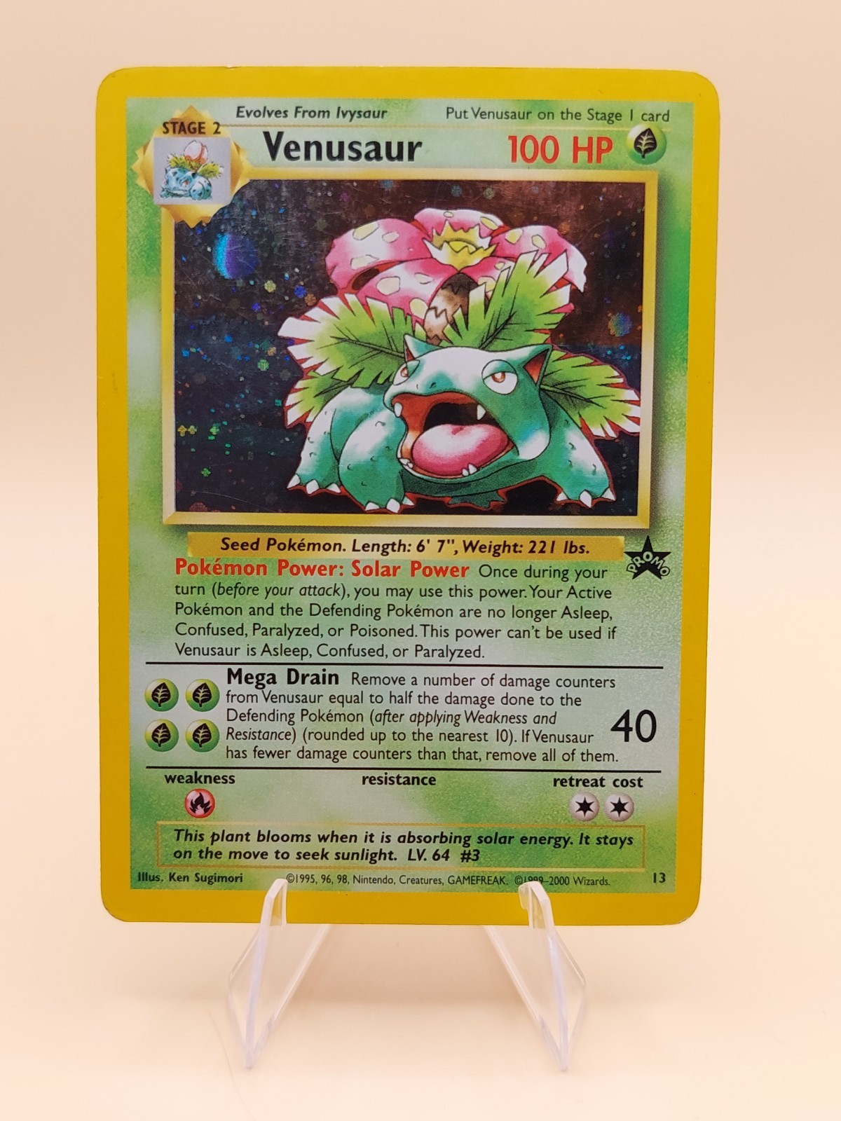 Venusaur Pokemon Black Star Promo #13 WOTC 2000