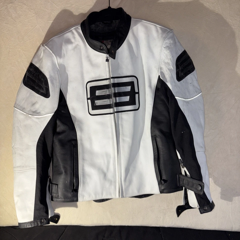 Shift Leather Motorcycle Jacket No Arm Armor Just Back Size M Removable Linen - Image 2 of 4