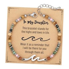 Friend Gifts for Women, Sister Gift, Friendship Bracelets, Wave Daughter
