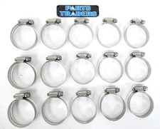 Ideal/Tridon 300SS Worm Gear Hose Clamp (Set of 15) 1"-2" (25mm-51mm)