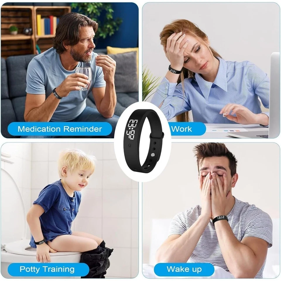 Silent Vibrating Alarm Wristband Watch for Deep Sleepers - Ideal Potty Reminder - Image 4 of 4