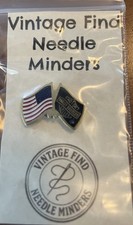 American Flag And Harley Davidson Needleminder By Vintage Find Needleminders