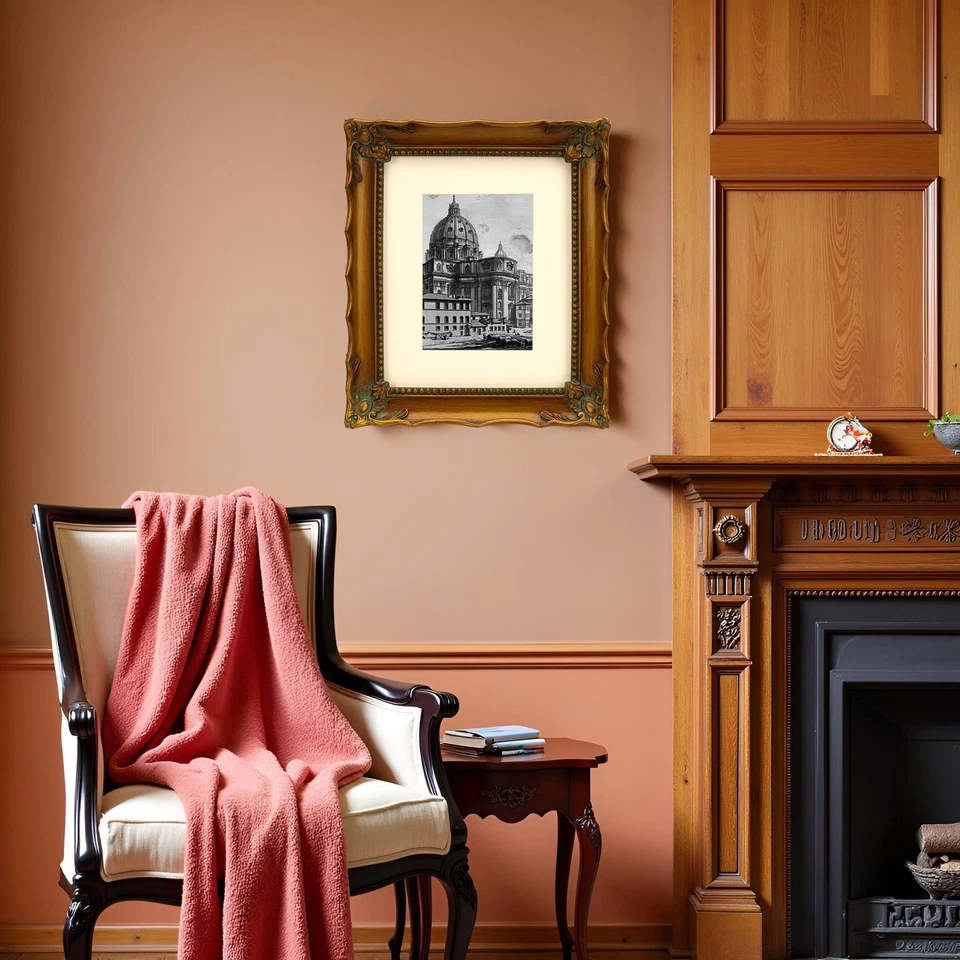 Marco de fotos de resina artesanal ornamentado dorado antiguo 8x10 con exhibición de estera 5x... Foto 2 de 4