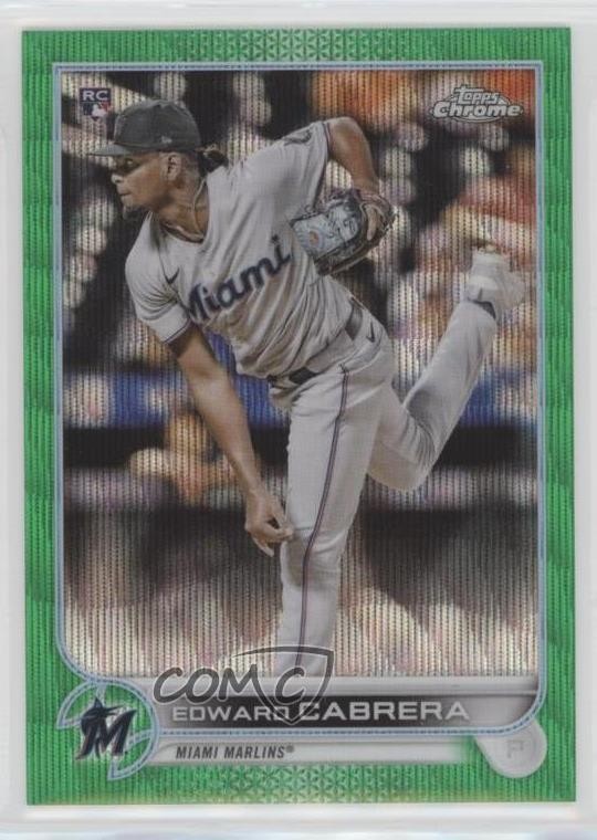 2022 Topps Chrome Green Wave Refractor 96/99 Edward Cabrera #64 0ws1