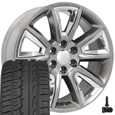 Oe Wheels Cv73b 22x9 Hyper Wheels 28545r22 As Tires Tpms Set 6x139.7 24et
