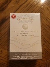 Wondershop Dewdrop String LED Lights 30ct Warm White Silver Wire 9' 7" Christmas