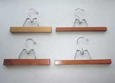 4 Vintage Wood Pants Trousers Skirt Clothes Hangers READ-DIFFERENT SIZES
