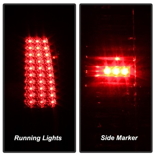 SPYDER 5008787 Xtune Chevy Silverado 1500/2500/3500 03-06 LED Tail Lights Red Cl - Picture 9 of 10