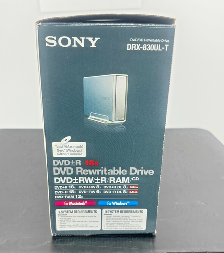 Sony DRX-830UL-T External USB 2.0 & FireWire-400 Multi-Format DVD/CD Burner, NEW - 第 2/4 張圖片