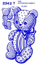 Mail Order # 2342-T Teddy Bear Fabric Sewing Pattern Stuffed Animal Toy 32" Tall