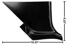 1967-72 Chevrolet Pickup Foot Well Panel - RH New Dii