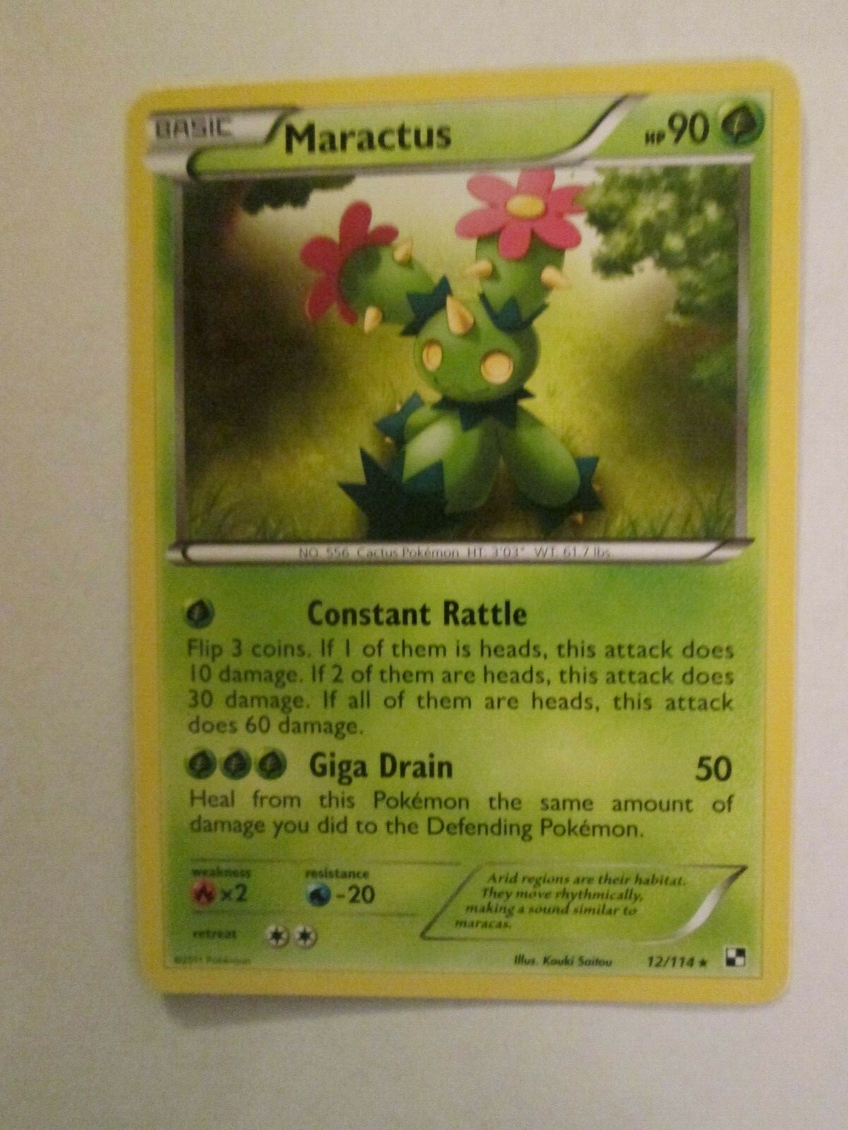 062PK012 - Maractus - 12/114 - Black & White - Rare - Q