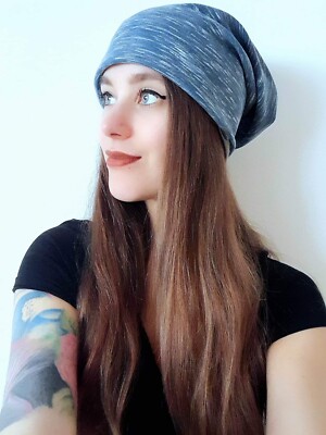 EMF 5G Beanie Mütze Kappe Schild Anti Strahlung RF Hellblau Unisex Silber Faser