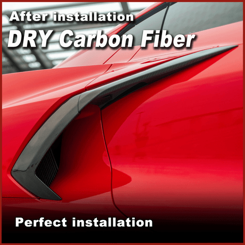 DRY Carbon Fiber Seitensfender Kotflügel Vent Für Chevrolet Corvette C8 2020-24 - Picture 5 of 11