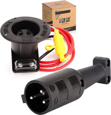 DC 3-Prong Charger Plug Receptacle for Club Car DS 2000-Up 48V Golf Cart Pow