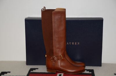 Ralph Lauren Collection Purple Label Sabeen Equestrian Leather Tall Riding Boots