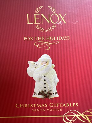 Lenox  Santa Votive  Christmas Giftables Candle Holder Porcelain MIB