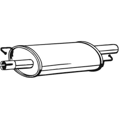 Silencieux Central Bosal 233-323 – Pot Intermédiaire Échappement VW Polo