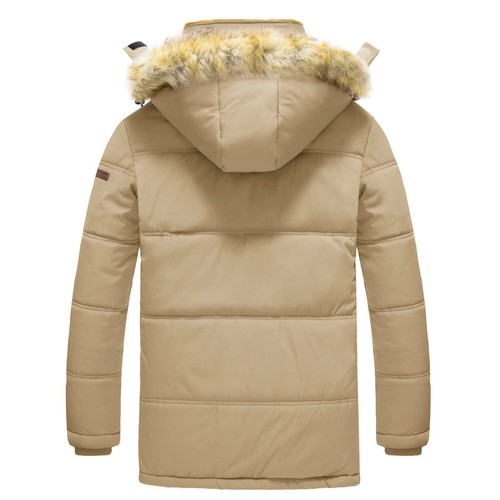 Men's Winter Thermal Fleece Lined Ski Snow Jacket Water-Resistant Casual Parka - Picture 14 of 47