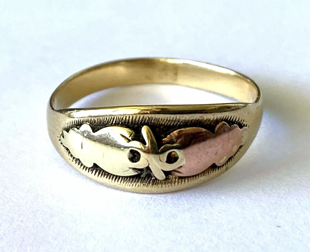 Vintage black hills gold ladies rings deals