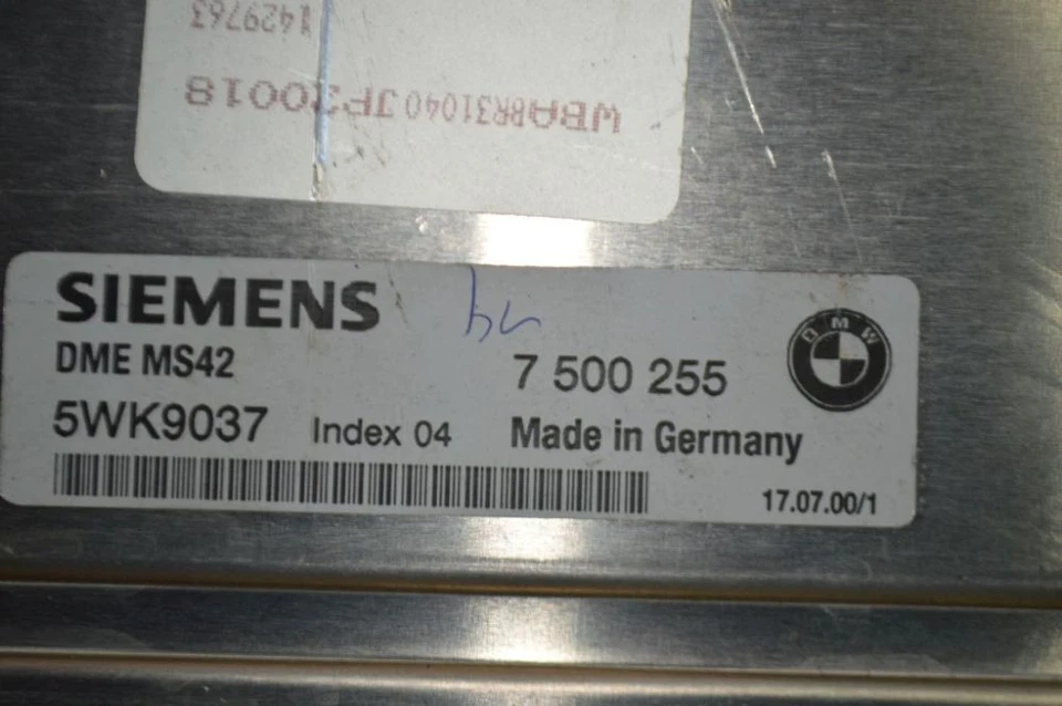 BMW 3 Cabriolet(E46)323 Ci Centralina Motore Unità Controllo Motore Zündschluss - Immagine 3 di 4