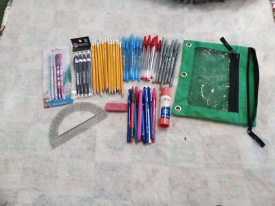 Large Lot Of Writing Utensils And Accessories With Bag Different Brands Nice Htf