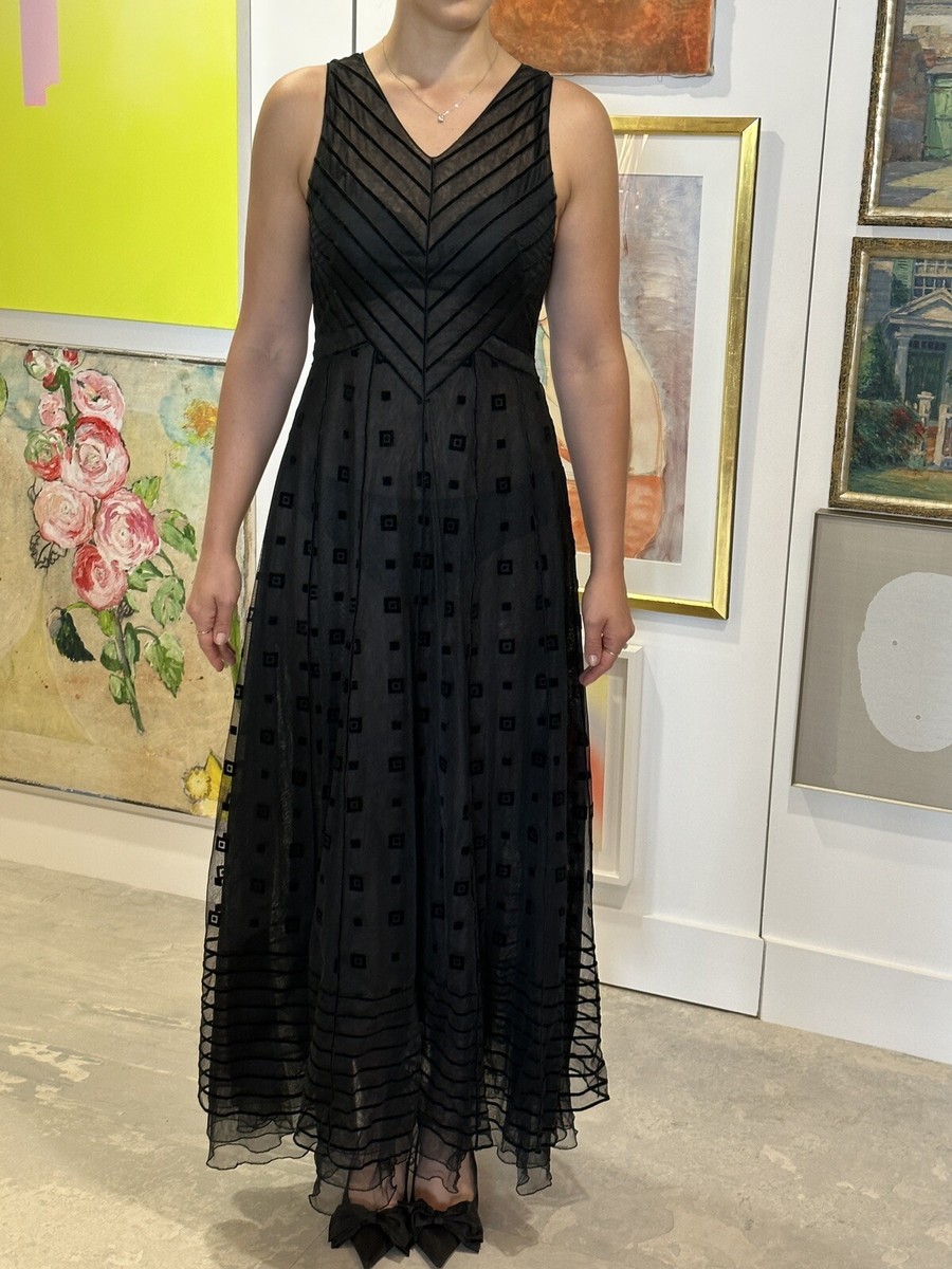 Rare Vintage 1990s Long Black Chiffon Karl Lagerfeld Gown / Dress French 40. 6-8 Rare Vintage 1990s Long Black Chiffon Karl Lagerfeld Gown / Dress French 40. 6-8