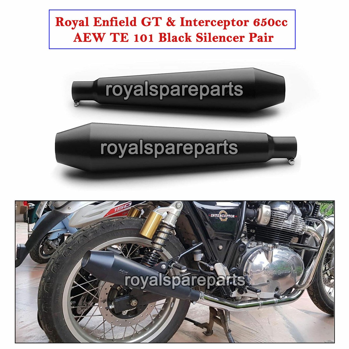 Fit For Royal Enfield GT & Interceptor 650 AEW TE 101 Black