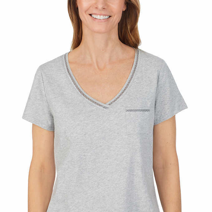 DESIGN - Pigiama Con Maglietta Oversize E Pantaloncini Celeste Con - Foto 5