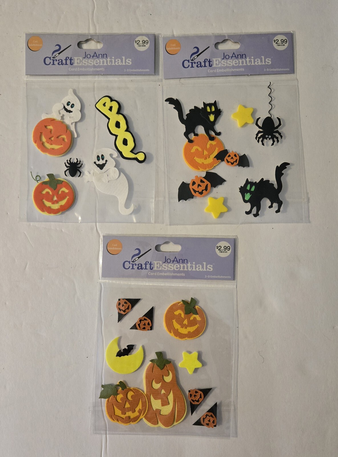 Vintage 04 Joanne Fabrics Craft Essentials Halloween Scrapbook 3D Embellishments