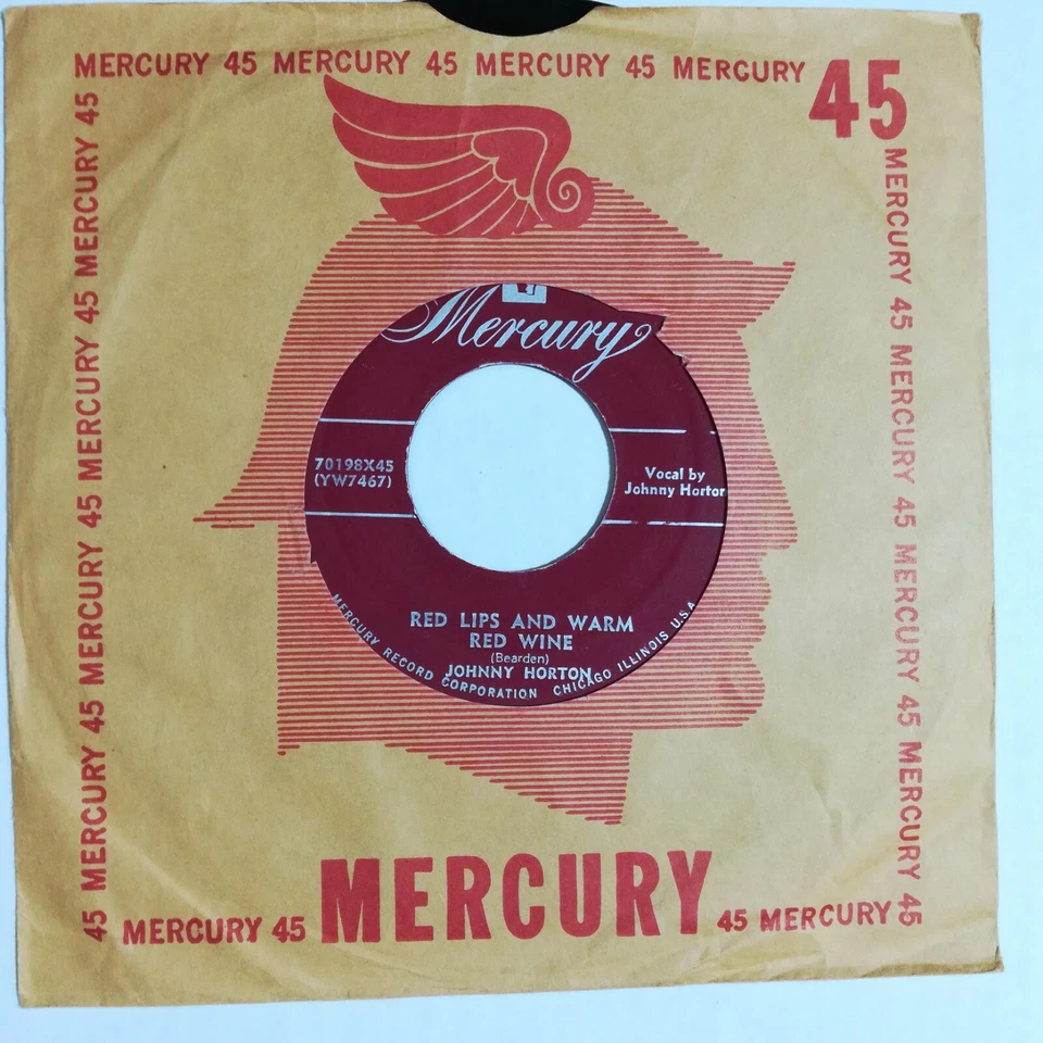 JOHNNY HORTON You, You, You / Red Lips And Warm Red Wine '53 45 Mercury 70198X45 Foto 2 de 2