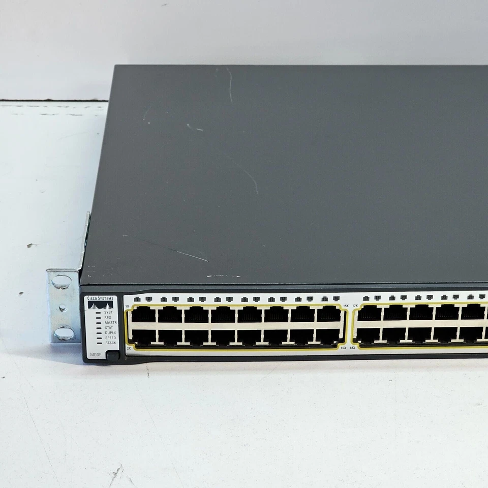 Cisco WS-C3750G-48TS-E 48 Gigabit Ports Layer 3 Switch 3750G-48TS-E ios 15.0 - Image 4 of 4