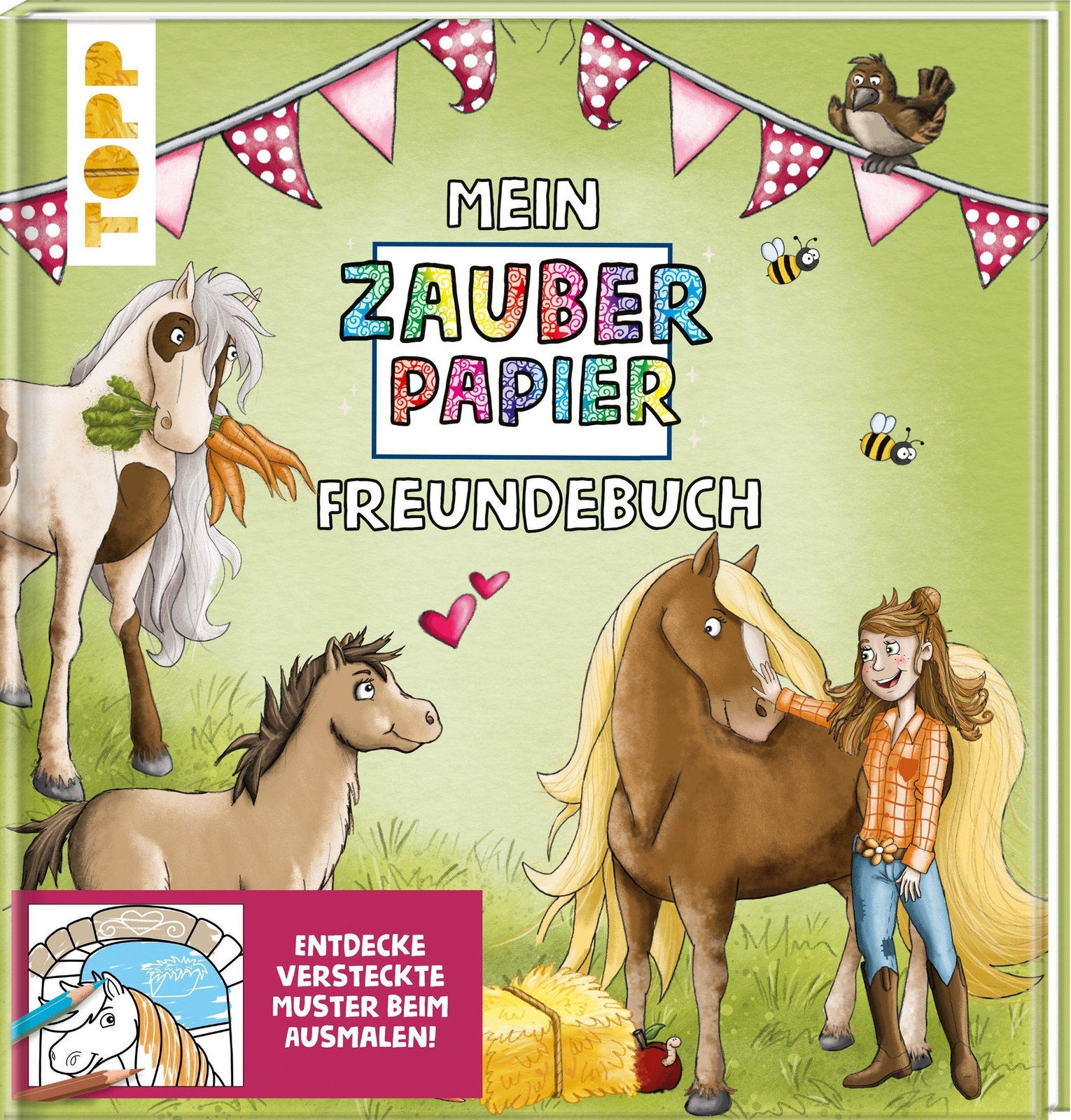 Thumbnail - Mein Zauberpapier Freundebuch Süße Pferde, Melanie Kraft