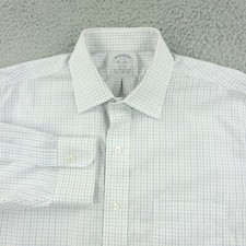 Brooks Brothers Shirt Mens 16 Blue Regent Business Casual Travel Office
