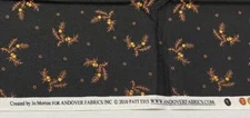 2010 Andover Fabrics 5315 Cotton Reproduction Jo Morton Black/Orange 1YD x 44"