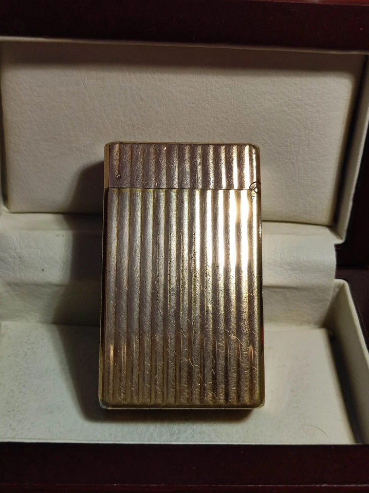 Accendino Dupont D-57 oro revisionato e funzionante briquet ancien - Immagine 4 di 4