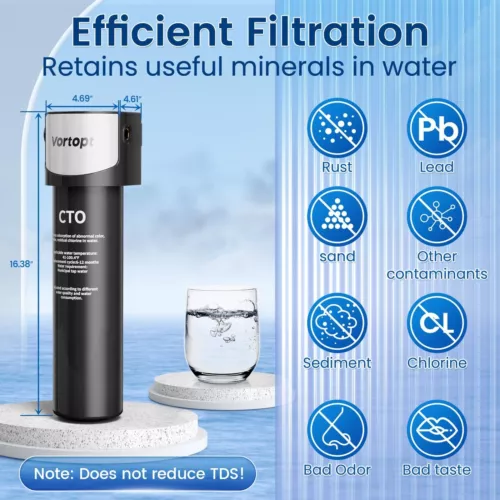 Efficient Filtration Under Sink Water Filter System 19K Gallons NSF/ANSI 42 - Picture 4 of 8