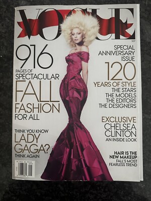 Vogue Magazine September 2012 Lady Gaga Special Anniversary Issue