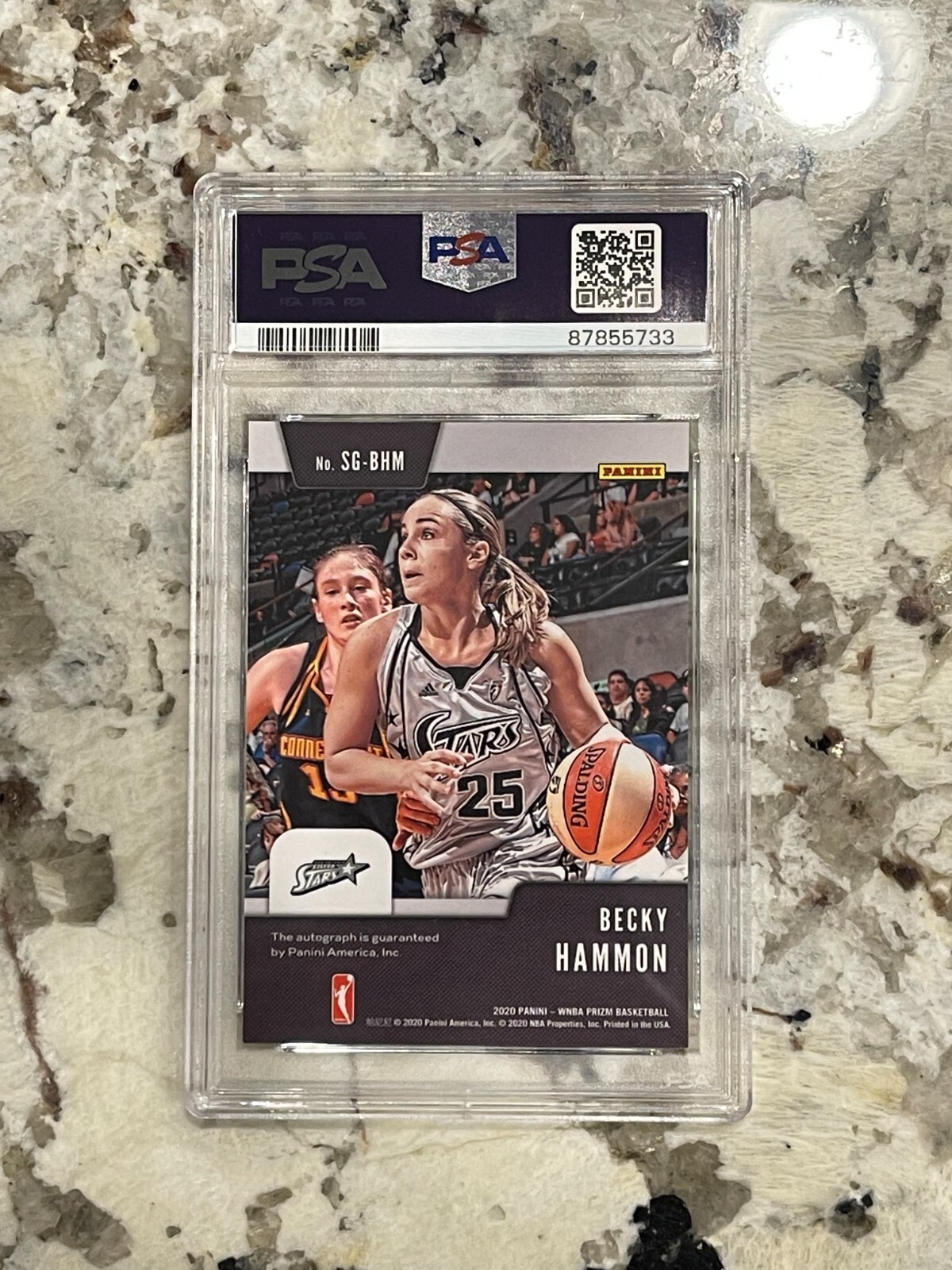 2020 Panini Prizm WNBA Becky Hammon Signatures Auto PSA 10 *733 view 2