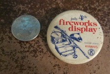Mercer Island, Wa Pin back Button 4th of July Fireworks Kiwanis 